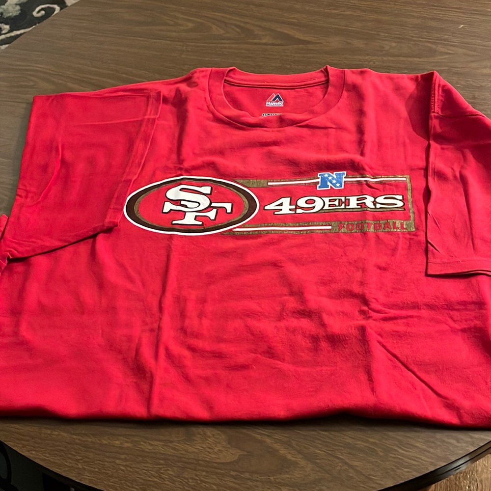 Junk Food San Francisco 49ers Shirt Red with nation football conference logo